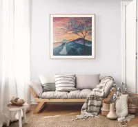 In situ-contemplation bleu